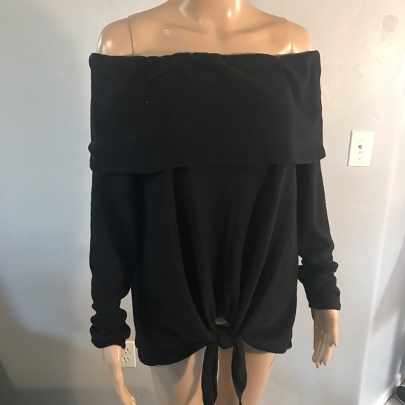 NEW SEXY black off the shoulder long loose fitting - Picture 2 of 6
